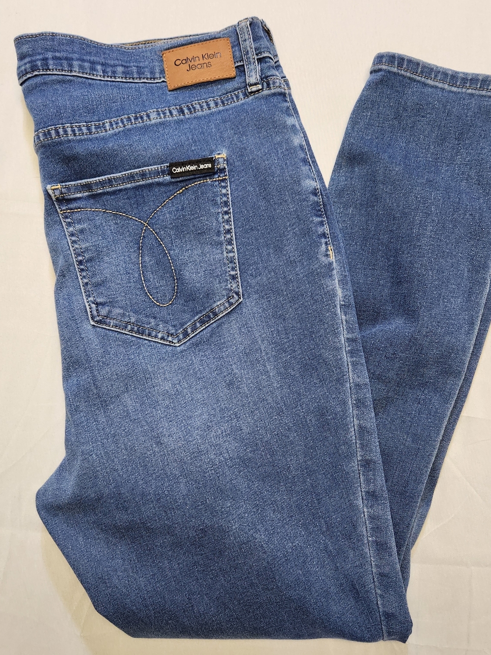 Calvin Klein Women's 16/29 High Rise Skinny Ankle Jeans Storm Blue Size 34x29